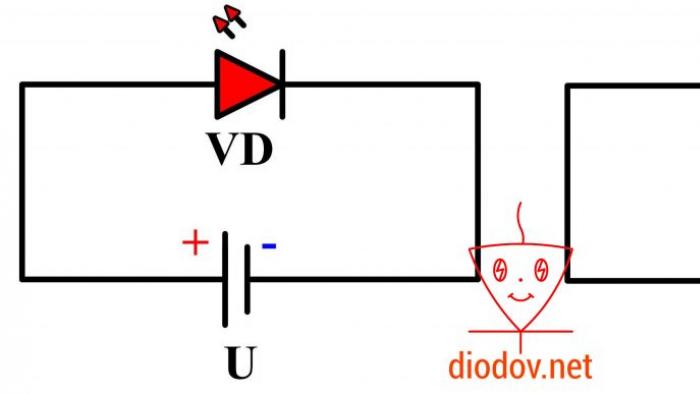 Bicolor LED with two leads