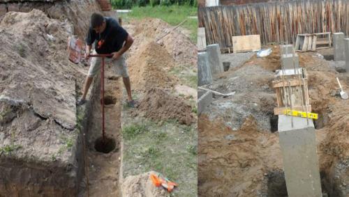 Kazık bant temeli Kendin yap beton kazıklar